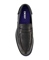 Dkny Men's Leather Contrast Penny Loafers