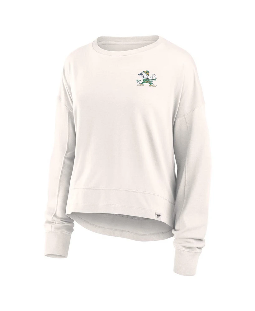 Fanatics Branded Women's White Notre Dame Fighting Irish Kickoff Full Back Long Sleeve T-Shirt