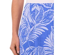 CeCe Women's Tropical-Print Ruffled High-Low Midi Skirt