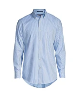 Lands' End Big & Tall Traditional Fit Pattern No Iron Supima Pinpoint Buttondown Collar Dress Shirt