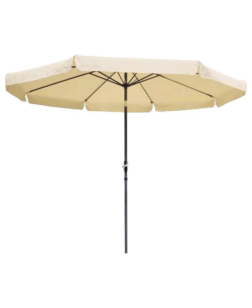 Yescom 10Ft 8 Rib Outdoor Patio Umbrella Market Valance Crank Handle Push to Tilt Beach