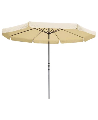Yescom 10Ft 8 Rib Outdoor Patio Umbrella Market Valance Crank Handle Push to Tilt Beach