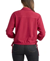 Bcx Juniors' Airflow Button-Front Roll-Tab-Sleeve Top