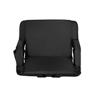 Extra Wide Portable Stadium Chair With Reclining Padded Back & Seat, Lightweight Metal Frame Armrests Backpack Straps