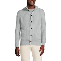 Lands' End Men's Long Sleeve Drifter Mock Neck Cardigan