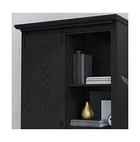 Finnoula Farmhouse Storage Cabinet, Semi-Open With Sliding Barn Door