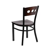 Decorative 3 Circle Back Metal Restaurant Dining Chair