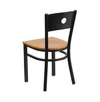 Emma+Oliver Circle Back Metal Restaurant Dining Chair