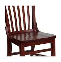 Emma+Oliver School House Back Wooden Restaurant Dining Chair