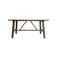 Mabel Farmhouse Trestle Coffee Table, Solid Wood Rustic Accent Table