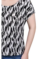 Ny Collection Short Sleeve Extended Tunic Top
