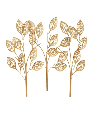 Rosemary Lane Gold Metal Leaf Wall Decor 36" x 1" x 29"