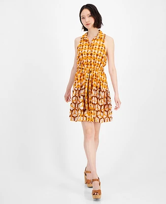 Taylor Petite Printed A-Line Shirtdress