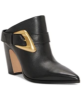 Vince Camuto Women's Baily Pointed-Toe Buckled Dress Mules