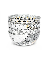 Portmeirion Sara Miller Artisanne Noir Cereal Bowls, Set of 4