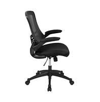 Emma+Oliver Mid-Back Mesh Swivel Ergonomic Task Office Chair With Flip-Up Arms