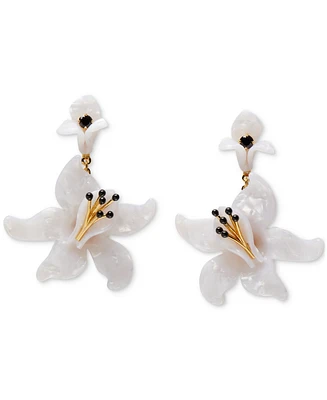 Kate Spade New York Gold-Tone Cubic Zirconia Color Flower Statement Earrings