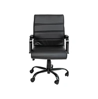 Milano Contemporary Mid-Back Home Office Chair With Padded Arms