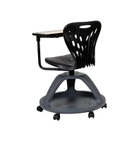 Emma+Oliver Mobile Desk Chair - 360° Tablet Rotation And Storage Cubby