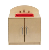 Children's Wooden Kitchen Sink With Turnable Knobs For Commercial Or Home Use