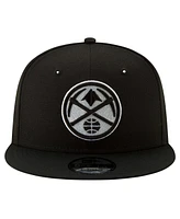 New Era Men's Denver Nuggets Black White 9fifty Snapback Hat