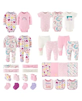 The Peanutshell Baby Girls Baby Layette Gift Set for Baby Pretty Sweet, 30 Essential Pieces, 0-3 Months