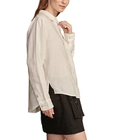 Lucky Brand Women's Linen Prep Button-Front Shirt