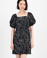 Anne Klein Women's Floral-Embroidered Shift Dress