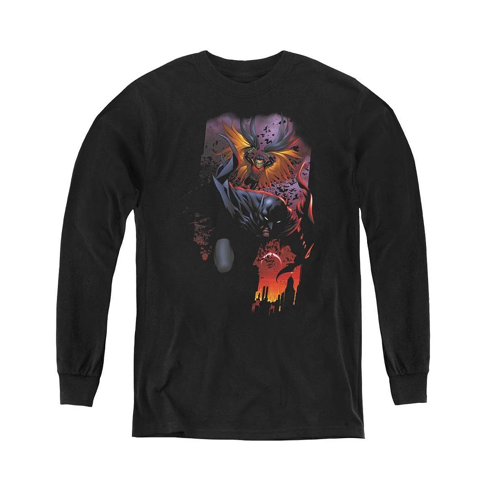 Batman Boys Youth & Robin 1 Long Sleeve Sweatshirts