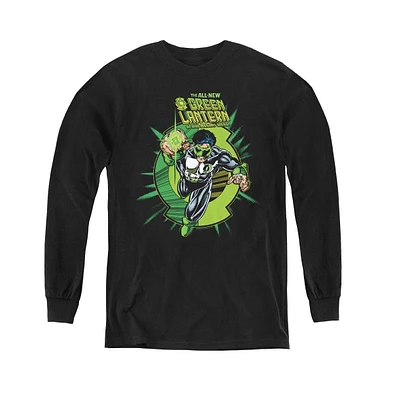 Green Lantern Boys Youth Rayner Cover Long Sleeve Sweatshirts
