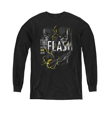 Flash Boys Dc Youth Comics Bold Long Sleeve Sweatshirts