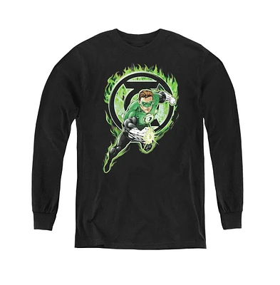 Green Lantern Boys Youth Space Cop Long Sleeve Sweatshirts