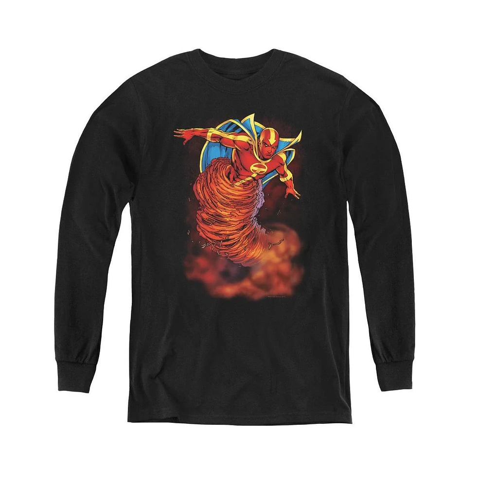 Justice League Boys of America Youth Tornado Cloud Long Sleeve Sweatshirts