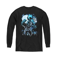 Batman Boys Youth Moonlight Bat Long Sleeve Sweatshirts