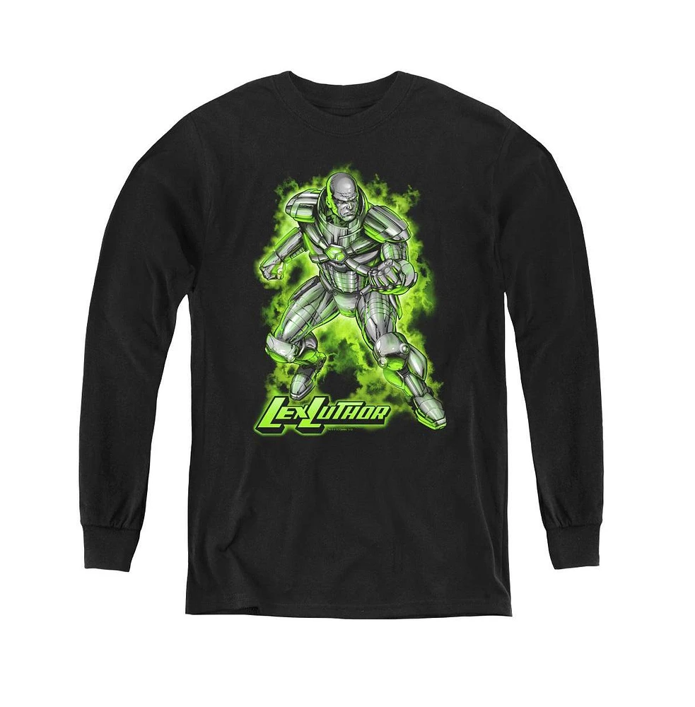 Superman Boys Youth Kryptonite Powered Long Sleeve Sweatshirts