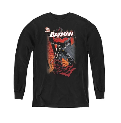 Batman Boys Youth Cover Long Sleeve Sweatshirts