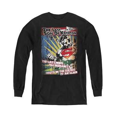 Superman Boys Youth Last Hope Long Sleeve Sweatshirts