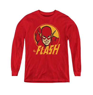Flash Boys Dc Youth Comics Circle Long Sleeve Sweatshirts