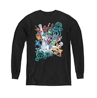 Green Lantern Boys Youth Lanterns Unite Long Sleeve Sweatshirts