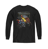 Superman Boys Youth Showdown Long Sleeve Sweatshirts