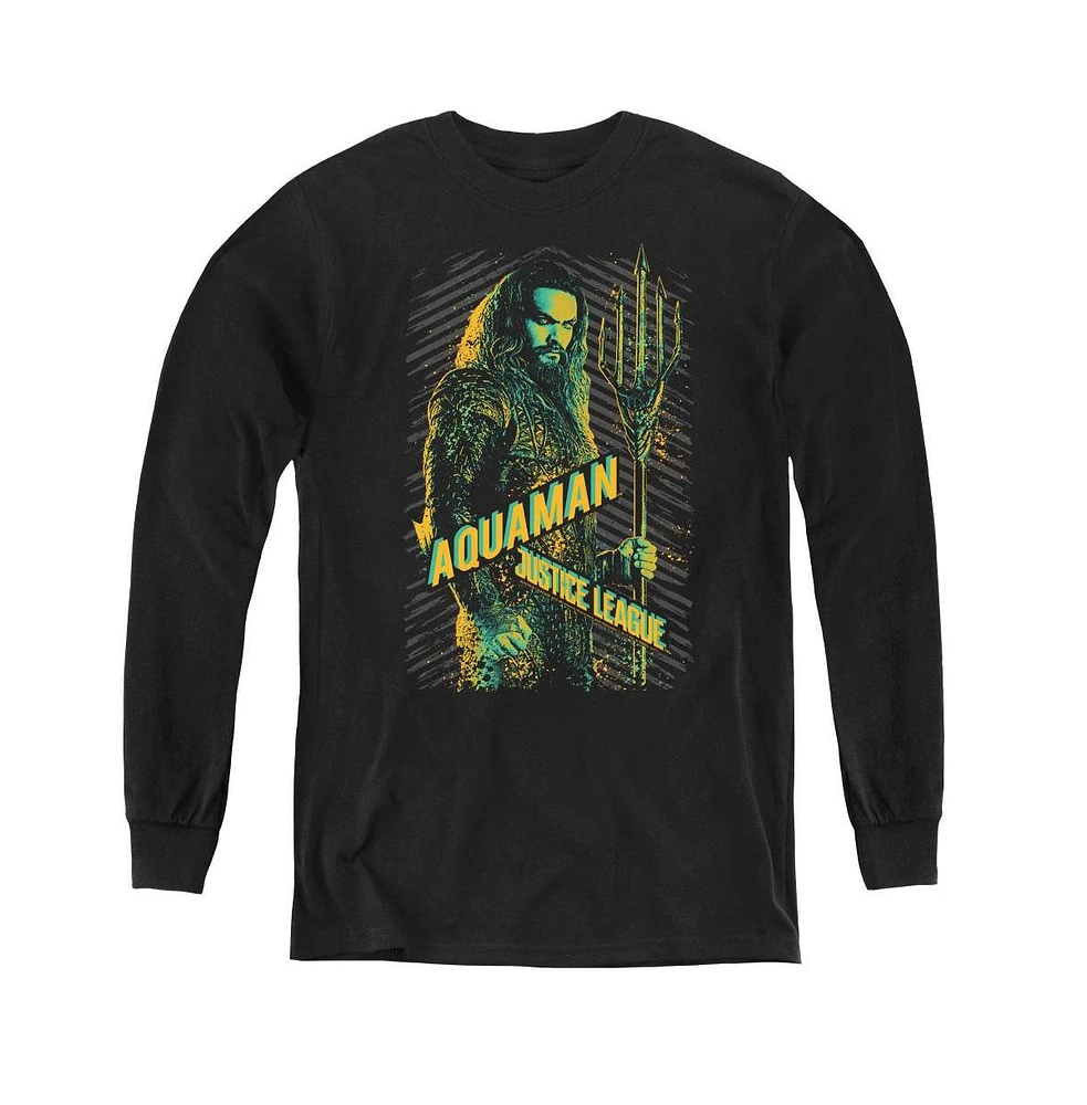 Justice League Boys Movie Youth Aquaman Long Sleeve Sweatshirts