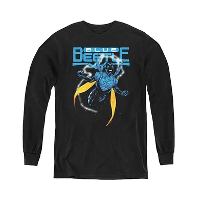 Justice League Boys of America Youth Blue Beetle Long Sleeve Sweatshirts