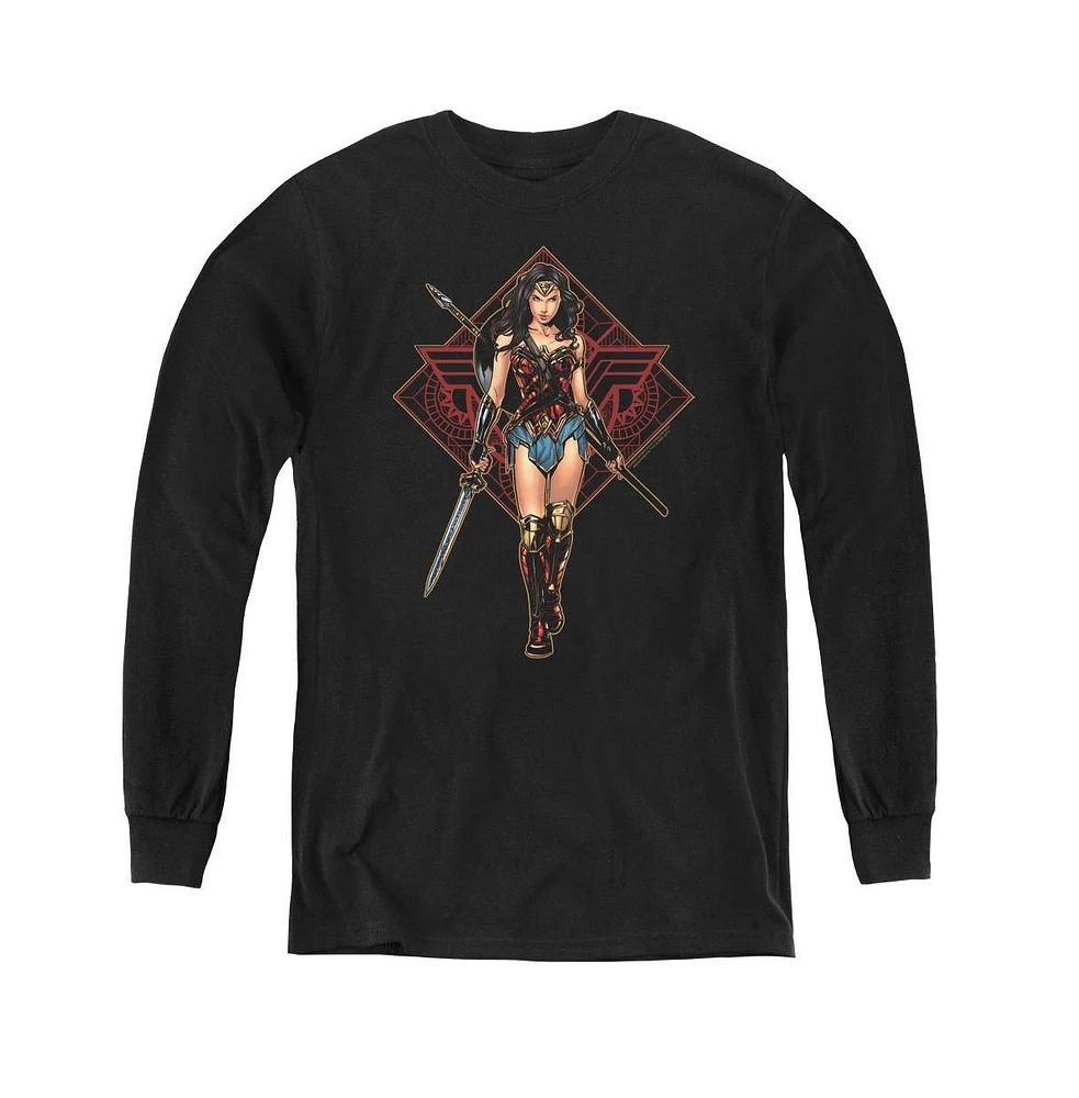 Wonder Woman Boys Movie Youth Warrior Long Sleeve Sweatshirts