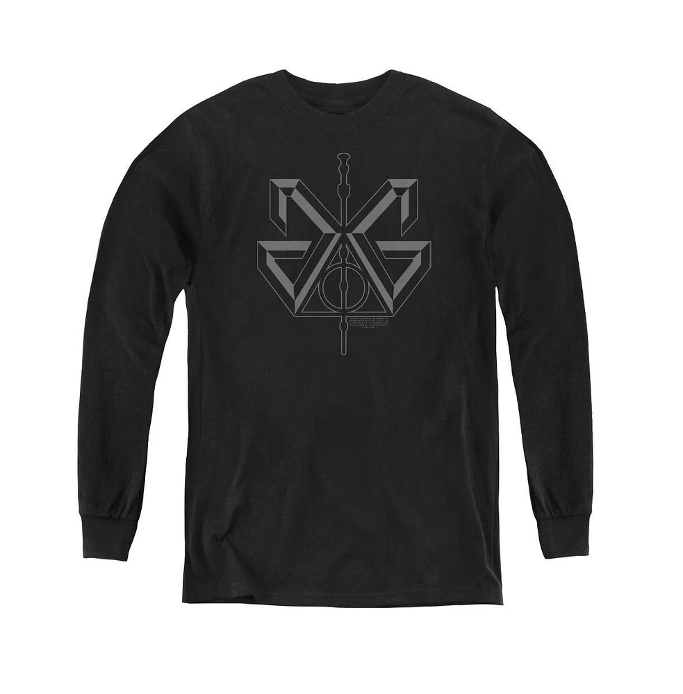 Fantastic Beasts 2 Boys Youth Grindelwald Sigil Long Sleeve Sweatshirts