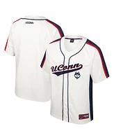 Colosseum Men's Cream Uconn Huskies Ruth Button-Up Baseball Jersey