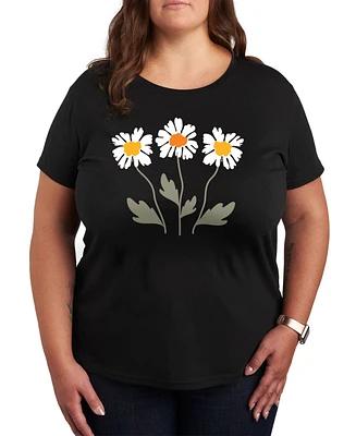 Hybrid Apparel Trendy Plus Daisy Graphic T-Shirt