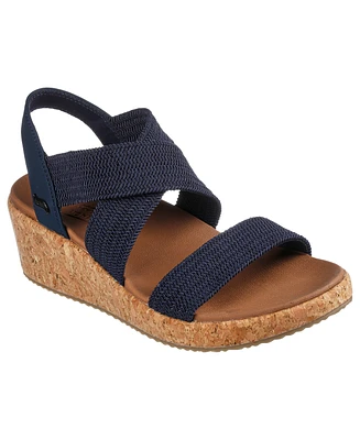 Skechers Women's Beverlee - Love Stays Wedge Sandals from Finish Line Nvy