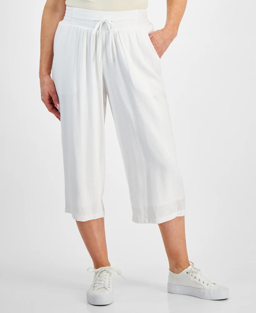 Jm Collection Petite Cropped Wide-Leg Pants, Created for Macy's