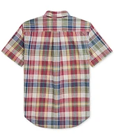 Polo Ralph Lauren Big Boys Cotton Madras Short-Sleeve Shirt