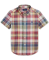Polo Ralph Lauren Toddler and Little Boys Cotton Madras Short Sleeves Shirt
